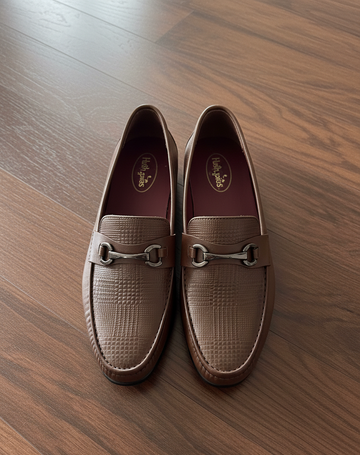 Brown Leather Horsebit Loafer